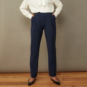 ADAY Turn It Up Long Pants Straight Leg Navy Blue Sz M {YY36}
